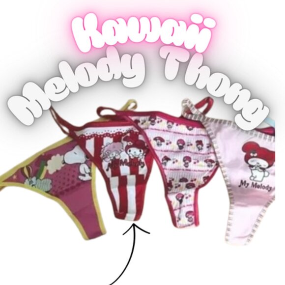 NEW Super Cute Kawaii My Melody Thong Anime Cotton Lingerie XS - XL - Picture 1 of 5